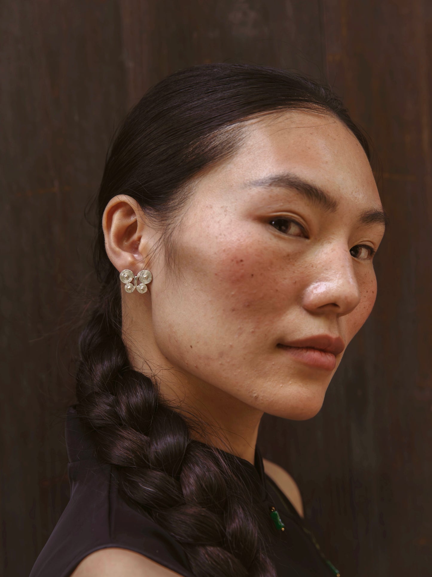 Butterfly Spiral Form Earrings